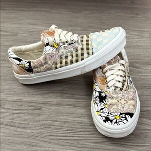 Vans Era Skate Shoes Meadow Patchwork Unisex W 8 M 6.5 Multicolor Fabric Lace